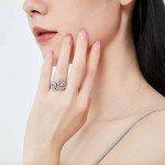 BERRICLE Sterling Silver Bubble CZ Fashion Ring