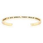 Inspirational Gold MantraBand Cuff Bracelet for Women