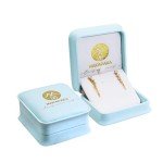 18K White Gold Dangle Chain Earrings for Women