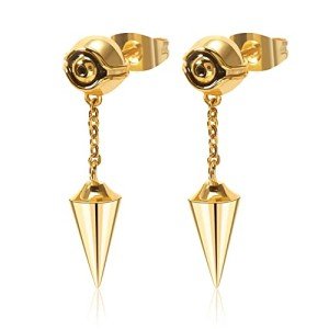 Eye of Ra Gold Plated Dangle Hoop Earrings