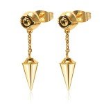 Eye of Ra Gold Plated Dangle Hoop Earrings