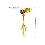 Eye of Ra Gold Plated Dangle Hoop Earrings