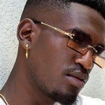 Eye of Ra Gold Plated Dangle Hoop Earrings