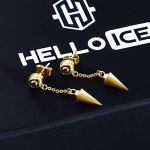 Eye of Ra Gold Plated Dangle Hoop Earrings