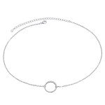 Ladytree S925 Sterling Silver Infinity Circle Necklace