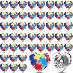 Autism Awareness Heart Enamel Pins - 100 Pack