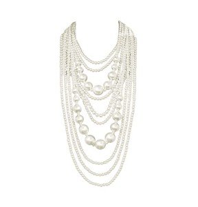 Chunky Faux Pearl Statement Necklace & Earrings Set