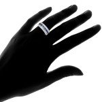 Sterling Silver Blue Zirconia Channel Set Ring