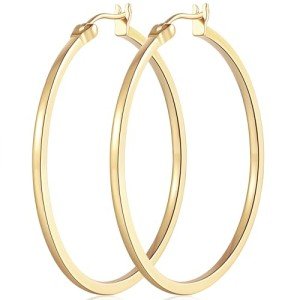 Large 14K Gold Hoop Earrings for Women