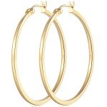 Large 14K Gold Hoop Earrings for Women