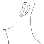 Elegant Sterling Silver Geometric Teardrop Clip-On Earrings