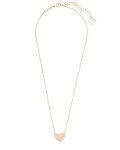 Kendra Scott Ari Heart Pendant Necklace, Rose Quartz