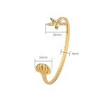 Gold Starfish and Shell Cuff Bracelet for Women