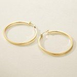 Large 14K Gold Hoop Earrings for Women