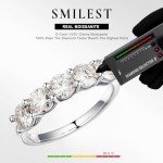 Stunning Moissanite Wedding Band in Yellow Gold
