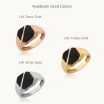 Men's Engraved Gold Signet Ring with Black Onyx