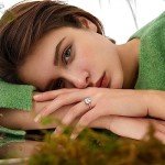 3ct Moissanite Solitaire Engagement Ring in 14K White Gold