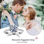 3ct Moissanite Solitaire Engagement Ring in 14K White Gold