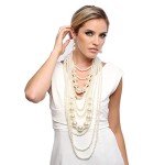 Chunky Faux Pearl Statement Necklace & Earrings Set