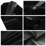 Kids Slim Fit Black Velvet Tuxedo Suit Set