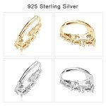 Moissanite Hoop Earrings in Sterling Silver - 4 Stone
