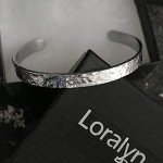 Hammered Stainless Steel Cuff Bracelet for Women