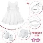 Adorable Baby Girl Baptism Outfit Set - 5 Pieces