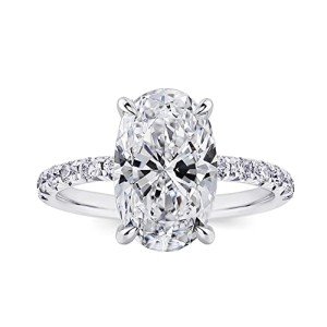 Oval Cut 3.5CT Simulated Diamond Engagement Ring