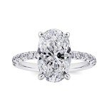 Oval Cut 3.5CT Simulated Diamond Engagement Ring