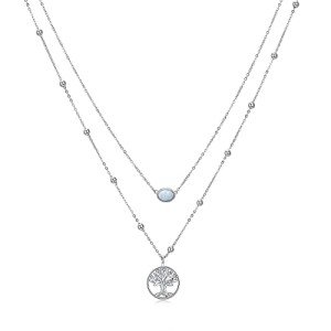 Tree of Life Opal Layered Necklace for Women