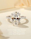 Oval Cut 3.5CT Simulated Diamond Engagement Ring