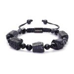 Black Tourmaline Beads Bracelet for Men - Protection Gift