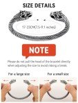 Men's Adjustable Black Stainless Steel Viking Bracelet