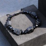 Black Tourmaline Beads Bracelet for Men - Protection Gift