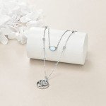 Tree of Life Opal Layered Necklace for Women