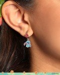 Lilo & Stitch Enamel Hibiscus Hoop Earrings