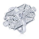 Vintage Art Deco Style Cubic Zirconia Ring