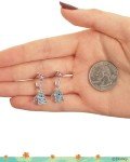 Lilo & Stitch Enamel Hibiscus Hoop Earrings