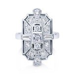 Vintage Art Deco Style Cubic Zirconia Ring