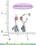 Lilo & Stitch Enamel Hibiscus Hoop Earrings