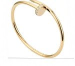 Elegant 18K Gold Nail Cuff Bracelet with CZ