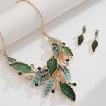 Vintage 14k Gold Plated Floral Jewelry Set
