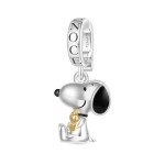 Snoopy & Woodstock Dangle Charm Bracelet for Women
