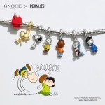 Snoopy & Woodstock Dangle Charm Bracelet for Women