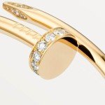 Elegant 18K Gold Nail Cuff Bracelet with CZ