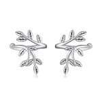 Sterling Silver Leaf Ear Cuffs for Women