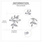 Sterling Silver Leaf Ear Cuffs for Women