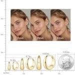 14K Gold Hypoallergenic Hoop Earrings for Women