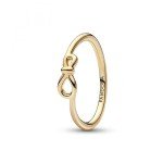 PANDORA Gold-Plated Infinity Knot Ring - Size 7