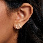 Hello Kitty Sterling Silver Silhouette Stud Earrings
